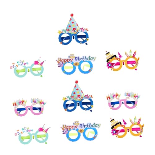 Vaguelly 10st Geburtstagsbrille Partydekorationen Glühen Gläser Favorisieren Fee Brille Lustige Brille Lutscher Diy Kit Für Coole Partygeschenke Für Plastik von Vaguelly