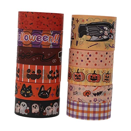 Vaguelly 11 Rolle Halloween-Washi-Tape Halloween Halloween assecoires Sticker für Background Stickers Sticker Halloween schreibwaren Aufkleber Kinderaufkleber Papier von Vaguelly