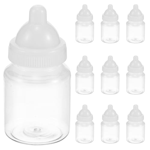 Vaguelly 12 Boxen Süßigkeitenbox Feeder Stil Mini Flasche Mini Milchflasche befüllbare Flasche befüllbare Süßigkeitenflaschen Boxen Flasche für Dusche Spiel Kunststoff Weiß von Vaguelly