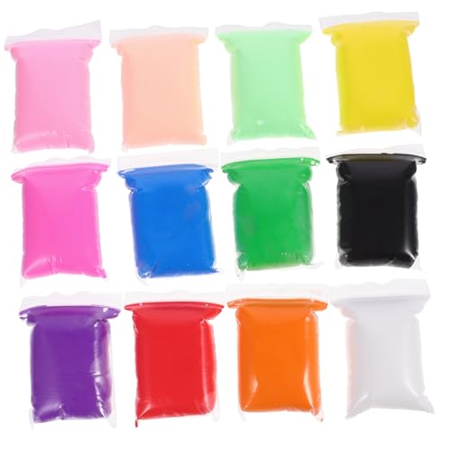 Vaguelly 12 Packungen Gefärbter Ton DIY-ton-kit Modelliermasse Für Kleinkinder Kind DIY Ton Leichter Lehm Kinder Bausatz Helle Tonfarbe Bastelset Aus Ton Ton-kit Für DIY Colorful Plastik von Vaguelly