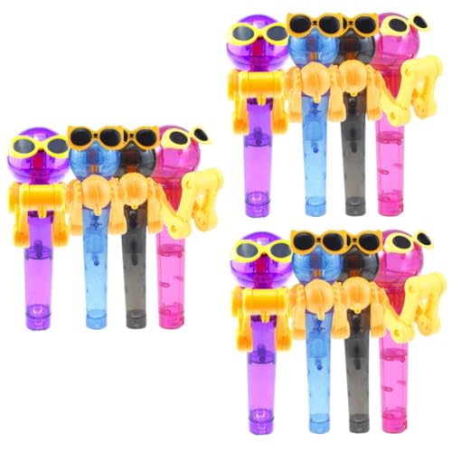 Vaguelly 12 STK Lollipop-Roboter belohnung Kinder Party zubehör Kinder Kids Toys kindergeburtstags mitgebsel Toys for Kids Lagerung Halterung Lutscher Spielzeug Süßigkeiten Box Plastik von Vaguelly