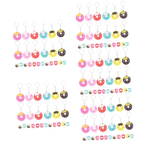 Vaguelly 120 Stk Donut-ring Auto Schlüsselanhänger Kinder Klingeln Ringe Für Kinder Schlüsselanhänger Für Kinder Spielzeugringe Für Kinder Partyartikel Für Kinder Pvc-weichkleber von Vaguelly