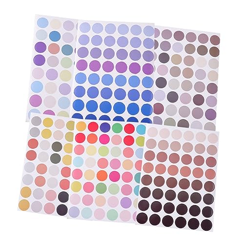 Vaguelly 12St Bunter Aufkleber dot Stickers wandsticker Sticker Aufkleber Wand Sticker Wall Sticker -Farbaufkleber Süßigkeiten-Aufkleber runder Aufkleber Haftnotizen Colorful von Vaguelly