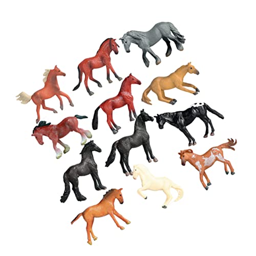 Vaguelly 12St Fohlen Modell für kindergeschenke Horse Toy Tiermodelle wildtiere wild Life Kuchenverzierung in Pferdeform Modell Pferdefigur Pferdehandwerk Plastik von Vaguelly