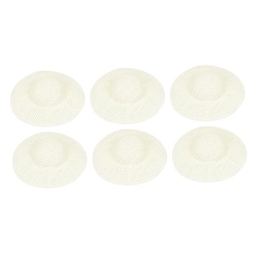 Vaguelly 12St Puppenhut Mini-Papierhüte Mini-Sombrero-Hüte für Flaschen Mini-Kappe Puppe Partyhut doll Accessories Handgemachte Puppenhüte DIY-Hüte handgefertigter Minihut Beige von Vaguelly