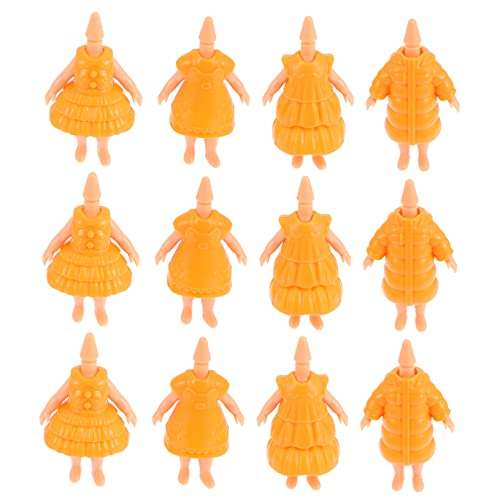 Vaguelly 12St Puppenkörper für kinderspielzeug Toy Set Puppen Mädchen Puppenträger Puppenzubehör selber Machen Körperzubehör für Puppen Plastik Orange von Vaguelly