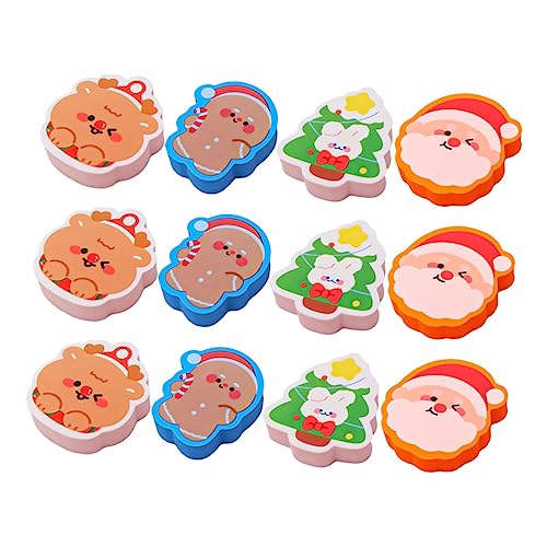 Vaguelly 12St Weihnachtsradiergummi radiergummi kinder erasers for Schneemann Radiergummis Radiergummis 3D-Radierer Gummi-Radiergummis Radiergummis mit Weihnachtsmotiven von Vaguelly