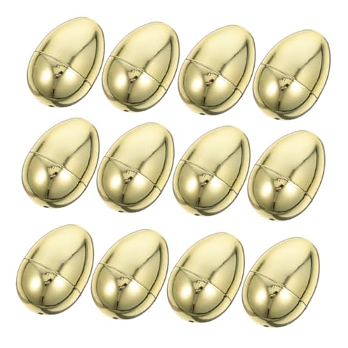 Vaguelly 12St ostern goldene eier Goldene Deko Eier befüllbares Ei Füllbare Eier aus Kunststoff Befüllbare Lotterie-Eier öffenbare Eier Goldene Eier einpacken Eier Dekorationen leeres Ei pp von Vaguelly