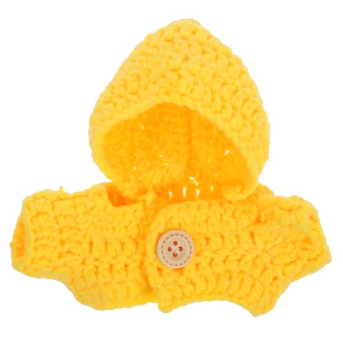 Vaguelly 12cm Plüsch Spielzeug Outfit Gelb Gestrickte Strampler Baby Puppen Kleid up Stofftier Kleidung Zubehör von Vaguelly