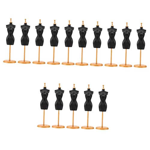 Vaguelly 15 STK Modellständer Puppenkleidung Schaufensterpuppe Stütze Für Puppenständer Schaufensterpuppenständer Mini-puppenhaus Schneiderpuppe Mini-Mannequin-unterstützung Black Plastik von Vaguelly