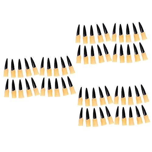 Vaguelly 150 Stk Halloween Finger betten falsche Hexenfinger Gothic-Vampir-Nagel halloween schminke halloween make up falsche Fingernägel Halloween-Fingerabdeckungen Fingernagel für Cosplay von Vaguelly