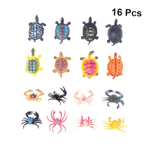 Vaguelly 16st Krabbentierspielzeug Schildkröte Figur Tiermodell Miniatur-tierornamente Kinder Meerestiere Spielzeug Puzzle-Spielzeug Spielzeug Für Kinder Meerestiere Tischdekoration von Vaguelly