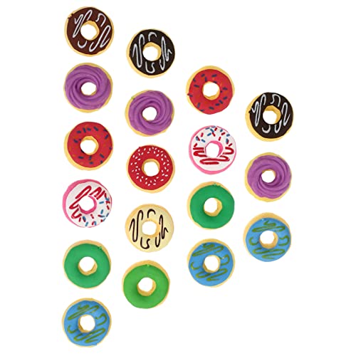 Vaguelly 18 Stk Donut Radiergummi 3D-Mini-Radierer Essen Radiergummi Lebensmittel Radiergummis erasers for süße radiergummis dekorativer Donut-Radiergummi dekorativer Radiergummi von Vaguelly