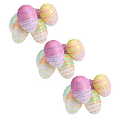 Vaguelly 18 Stk Ostereier Osterparty Osterdekorationen Tischdeko zu Ostern Osterschmuck easter eggs happy easter osterngeschenk easter Ei selber machen buntes Osterei Ei Plastik von Vaguelly