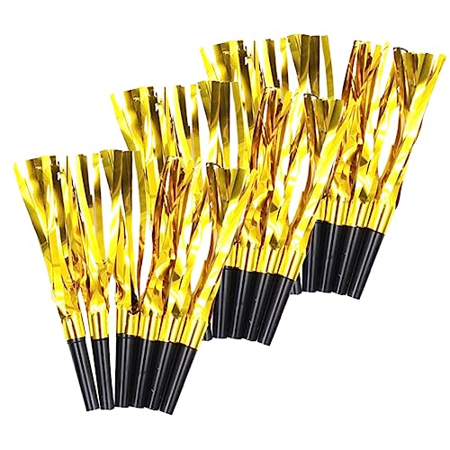 Vaguelly 18 Stk Pfeife Geburtstagsfeier Hörner Geräuschemacher Für Kinder Silvester Krachmacher Blowouts Hörner Krachmacher Für Party Lärmmacher Partygeschenke Gastgeschenke Plastik Golden von Vaguelly