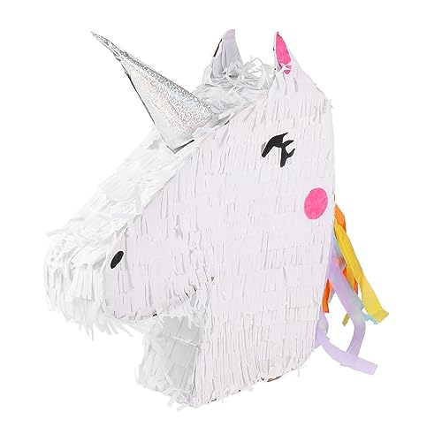 Vaguelly 1Stk Einhorn-Piñata Babytiere Themberchaud-Plüsch Plüschtiere Taco-Pinata kinder mitgebsel kindergeburtstag überraschungstüte Party-Spielzeug-Dekor Pinata-Bonbonfüller Papier Weiß von Vaguelly