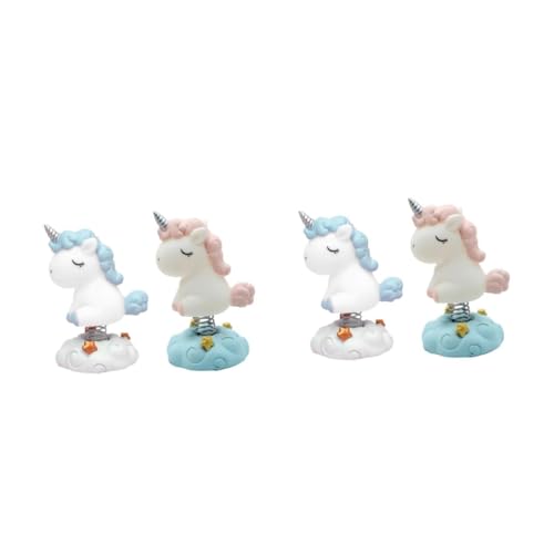 Vaguelly 2 Sätze Einhorn-ornamente Party-cupcake Autodekoration Autozubehör Desktop-dekorationen Desktop- Einhorn-schmuck Einhorn- Einhorn-desktop-dekoration Harz 2 Stück * 2 von Vaguelly