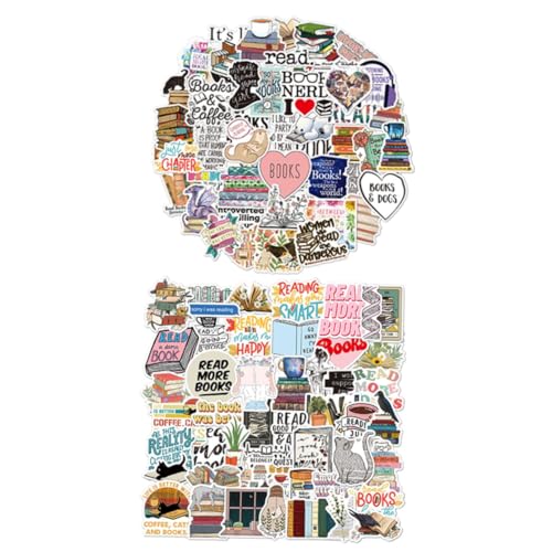 Vaguelly 2 Sätze Scrapbooking-Aufkleber Vinyl Sticker vinylsticker Sticker für Laptop Dekorative Aufkleber aufklebebuchstaben Notizbuch-Leseaufkleber Wasserbecher Dekor Vinyl-Aufkleber von Vaguelly