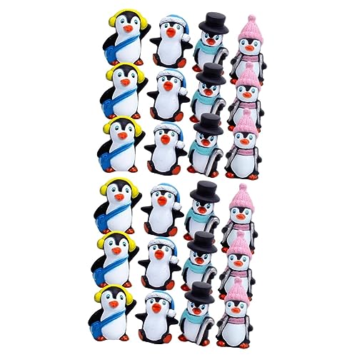 Vaguelly 2 Sätze Winter-pinguin-ornament Kleine Pinguinfigur Kleine Terrarienfigur Pinguine Miniaturfiguren Miniaturen Figuren Miniatur-pinguin-ornament Pinguin- Vinyl 12 Stück * 2 von Vaguelly