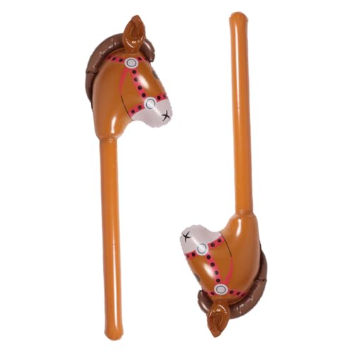 Vaguelly 2 Stück Aufblasbarer Pferdekopf Stick Halloween Dekoration Western Themenparty Aufblasbarer Pferdeballon Pferdeballons Western Partygeschenke Pferdekopf Stick Für Partys von Vaguelly