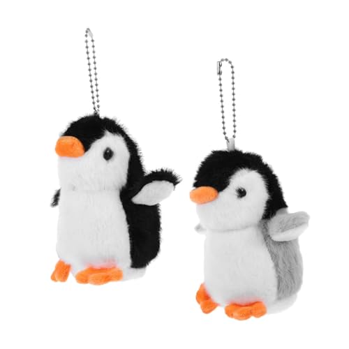 Vaguelly 2 Stück Pinguin Puppen Anhänger Mini Schlüsselanhänger Rucksack Telefon Schlüsselanhänger Geldbörse Mini Geldbörse Schlüsselanhänger Kreativer Schlüsselanhänger Fuzzy von Vaguelly