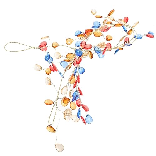 Vaguelly 2 Stück Schnur Perlen Hängende Verzierung Perlenverzierung Hängende Kristalle Für Kronleuchter Perlen-Cluster-anhänger Hängende Perlenkettengirlanden Hängende Türperlen Acryl von Vaguelly