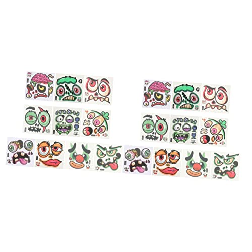 Vaguelly 20 Blätter Halloween- -Aufkleber Halloween-Aufkleber Aufkleber im Halloween-Stil Halloween Aufkleber Halloween Sticker Cartoon-Kürbis-Aufkleber Halloween-Accessoires PVC von Vaguelly