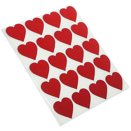 Vaguelly 20 Blätter Valentinstag-Liebesaufkleber scrapbbok Scrapbooking Sticker süße Sticker geschenkpaket aufklebebuchstaben Stickers Geschenkaufkleber glitzernde Herzaufkleber Papier rot von Vaguelly