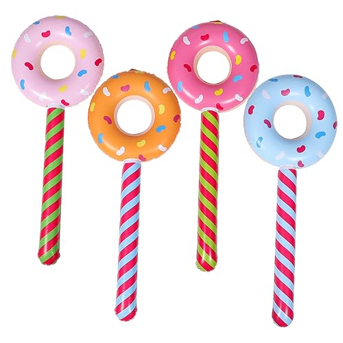 Vaguelly 20 Stück Aufblasbarer Donut Stick Aufblasbares Pvc Spielzeug Für Kinder Aufblasbarer Donut Lollipop Spielzeug Aufblasbares Spielzeug Aufblasbarer Lutscher Pool Aufblasbares von Vaguelly
