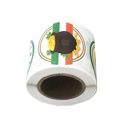 Vaguelly 200St Irische Tagesaufkleber abnehm Aufkleber Kalender Sticker Shoe Charms St Patrick Aufkleberverzierung St Patrick Feiertagsaufkleber Selbstklebendes Material aus Kupferpapier von Vaguelly