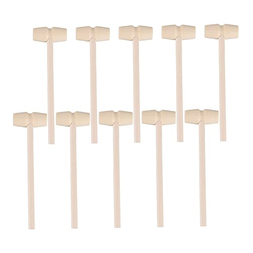 Vaguelly 20St Minihammer klein Planke Schnullerclips Werkzeug für kinderwerkzeug holzhammer Mini Holzhammer für Kuchen Toys Hammer knacken Mini-Hammer hölzern von Vaguelly