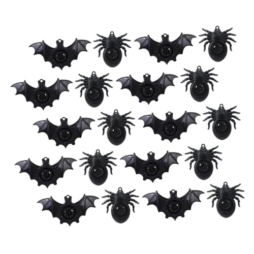 Vaguelly 20St Spinnenpfeife Spinnenparty Kinderparty Halloween Halloween-Miniaturen Fuchspfeife entzückende Fledermauspfeifen Pfeifen Requisiten Plastik Black von Vaguelly