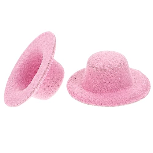 Vaguelly 20st Mini-Hut Puppenmütze Mini-haushut-Dekoration Puppe Partyhut So Tun, Als Ob Sie Puppenhausdekor Würden Miniatur-puppenhut Mini-Fiesta-Sombrero-Hut Puppenhüte Rosa Stoff von Vaguelly