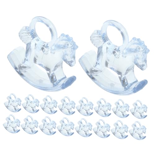 Vaguelly 24St Schaukelpferd Mini-Schnuller für die Babyparty Babyparty-Cowboy-Thema Babyparty Konfetti Partyzubehör für die Babyparty Babyparty-Charme Babyparty-Charms Acryl Sky-blue von Vaguelly