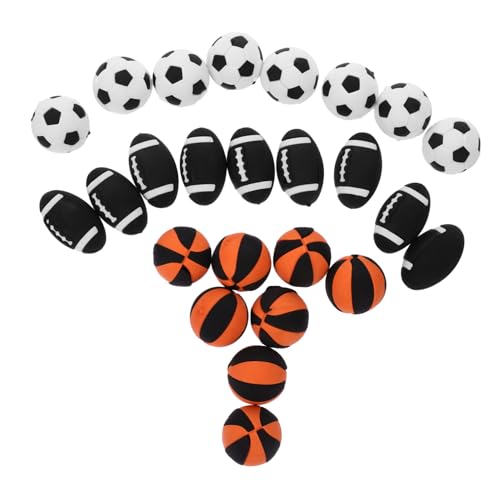 Vaguelly 25st Simulationsball Fußball-radiergummis Radiergummi Mit Dekorativen Kugeln Große Fußbälle Miniatur Dekorativer Radiergummi Sport Rugby Mini-fußbälle Für Kinder Mini-radierer von Vaguelly