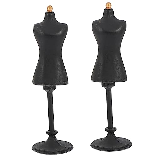 Vaguelly 2St Mini-Mannequin-Ständer für kinderspielzeug Zubehör für Babypuppen Puppenkleidung Puppe Schaufensterpuppe für Kleidung 1/6 Schaufensterpuppe Harz Black von Vaguelly