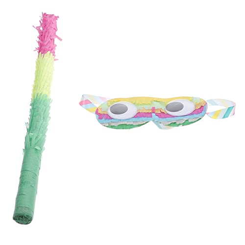 Vaguelly 2St Piñata Teile Haube Heimdekoration Pinata-Buster-Stick Partytasche Schlingen für Erwachsene Zinn pinata stab Pinata Stöcke mehrfarbige Pinata-Sticks Kinderpinata Papier Colorful von Vaguelly