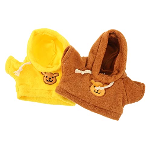 Vaguelly 2St Plüschpuppenkleidung Zubehör für Babypuppen Bärenkleidung Hoodie-Kleidung ausgestopft Puppen Kleidung für puppenkleidung Puppenkostüm Puppenkleidung tragen Stoff von Vaguelly