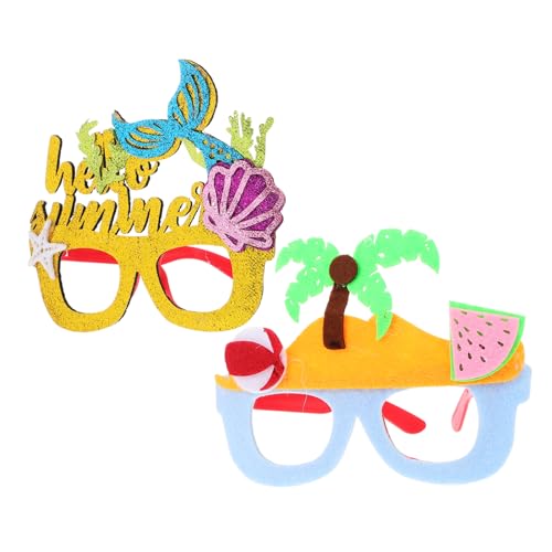 Vaguelly 2st Gläser Für Die Dekoration Weingläser Plastik Sonnenbrillen Schnapsgläser Hawaii-Dekoration Partydekorationen Hawaiianische Dekorationen Partygeschenke Lustige Partybrille Pe von Vaguelly