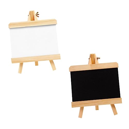 Vaguelly 2st Mini-zeichenbrett Tisch Staffelei Zeichenbrett Für Kinder Magnetische Tafel Desktop-tafelschild Kleine Tafel Tischschild Tafel Tragbare Staffelei Mini-tafel Hölzern Black von Vaguelly