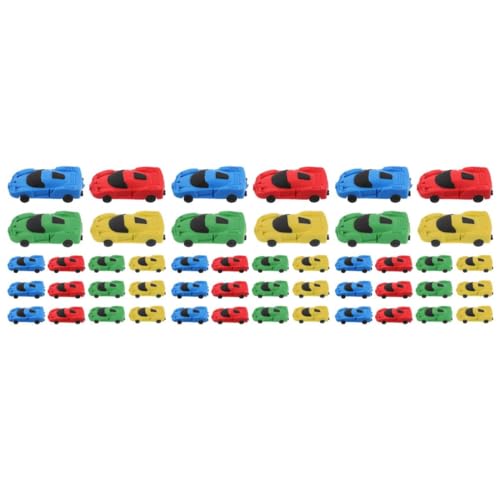 Vaguelly 3 Sätze Auto Radiergummi Füller Mini-lebensmittel Miniatur-basismaterial Krabbelspielzeug Mini-rettungsring -ornament Hartes, Klares Federmäppchen Winzig Kanten Fa 20 Stück * 3 von Vaguelly