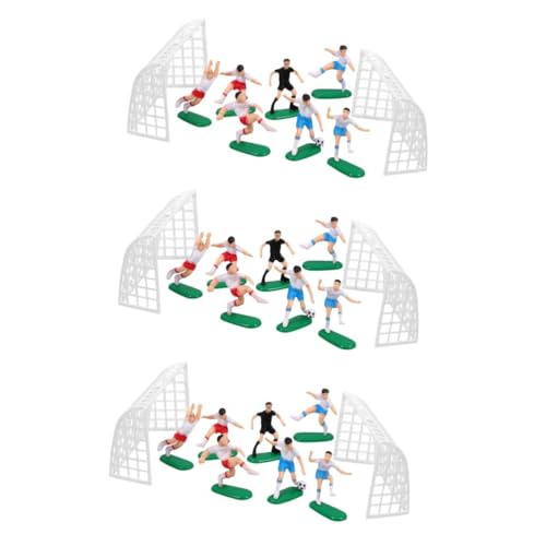 Vaguelly 3 Sätze Kuchendekorationspuppe Puppenhaus-fußball Fußball-kuchenaufsatz Tortenaufsätze Mit Kugeln Fußball-kuchendekoration Sport-cupcake-topper Fußball-cupcake-pick Miniaturen Abs von Vaguelly