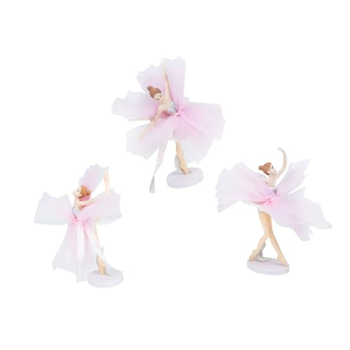 Vaguelly 3 Sätze Mädchen-ballerina Cupcake-kapazitäten 3d-ballett-tänzerin Skulptur Eines Tanzenden Mädchens Braut Und Bräutigam Hochzeitstorte Tänzerin Ornament Gittergewebe von Vaguelly