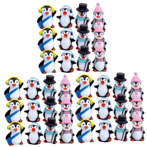 Vaguelly 3 Sätze Winter-pinguin-ornament Figur Pinguin-becher Pinguin Plüsch Pinguin Kuchen Pinguine Pinguin Weihnachtsschmuck Positiver Pinguin Pinguin-statue Vinyl 12 Stück * 3 von Vaguelly