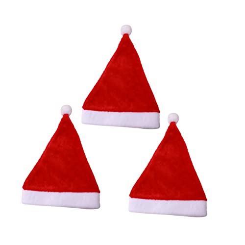 Vaguelly 3 Stück Teiliges Santa Claus Weihnachtsmützen aus Hochwertigem Kurzflor Plüsch Festliche Nikolausmütze für Weihnachtsfeiern Silvester und Karneval Weihnachtliches Kostümzubehör Vaguelly 3 Stück Teiliges Santa Claus Weihnachtsmützen aus Hochwertigem Kurzflor Plüsch Festliche Nikolausmütze für Weihnachtsfeiern Silvester und Karneval Weihnachtliches Kostümzubehör von Vaguelly