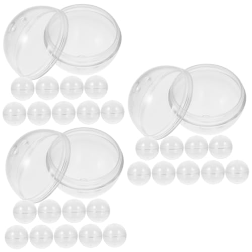 Vaguelly 30 Stk Gacha-schale Behälter Für Kapseln Befüllbare Kugeln Leere Kapselbälle Aufbewahrung Von Kapseln Partygeschenke, Goodie-bags-stuffer Bunter Leerer Ball Spielzeug Plastik von Vaguelly