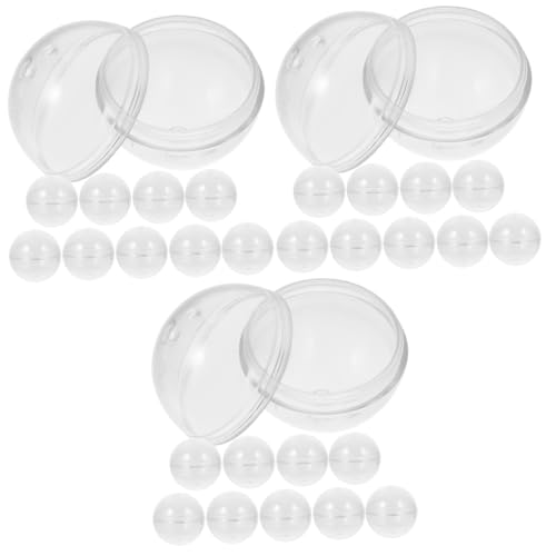 Vaguelly 30 Stk Gacha-schale Mehrzweck-packball Leere Kugel Leere Kapselbälle Aufbewahrungsdisplay Für Süßigkeiten Geschenkverpackungsball Bälle Mit Bingoruf Kaugummis Plastik Transparent von Vaguelly