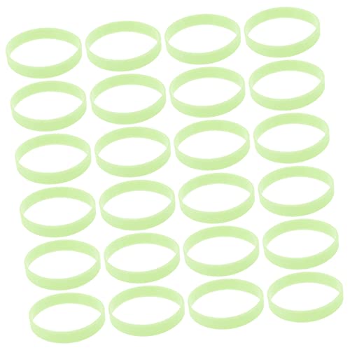 Vaguelly 300 Stk Leuchtendes Silikonarmband Partydekorationen Neonstäbe leuchtende armbänder sammlerstücke hochzeitsgeschenke herren armband Im Dunkeln leuchtendes Armband Kieselgel Green von Vaguelly