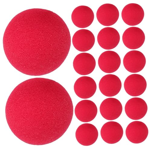 Vaguelly 30st Rote Zirkusclownnase Clown Kostüm Nase Cosplay-zirkuszubehör Nase Des Zirkusclowns Clown-kostüm-requisiten Clownnasenkostüm Cosplay-clownnasen Cosplay-nase Rote Nase Schwamm von Vaguelly