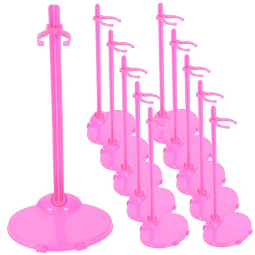 Vaguelly 36 STK Puppenständer Kinder deko doll Accessories Puppenkleiderständer Doll Steht für Puppen Spielzeug Puppenzubehör Halterung für Puppenhalter Plastik Transparent von Vaguelly